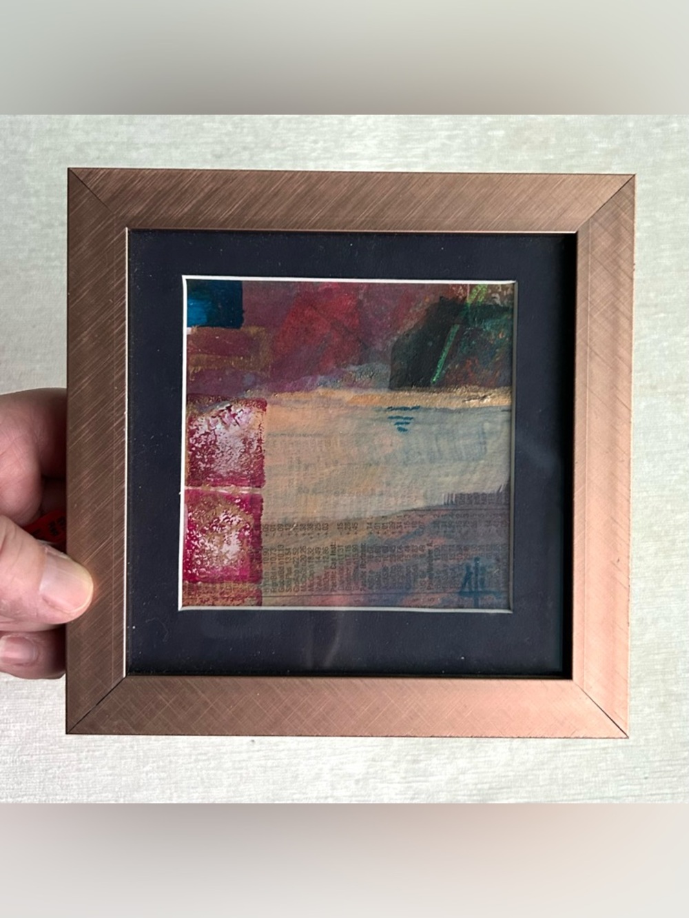 original studio artwork mixed media art framed
